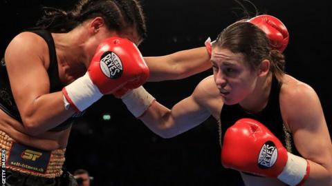 Katie Taylor destroys Gentili in five round fight, goes 3-0 unbeaten Katie Taylor destroys Gentili in five round fight, goes 3-0 unbeaten