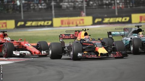 Vettel, Verstappen and Hamilton