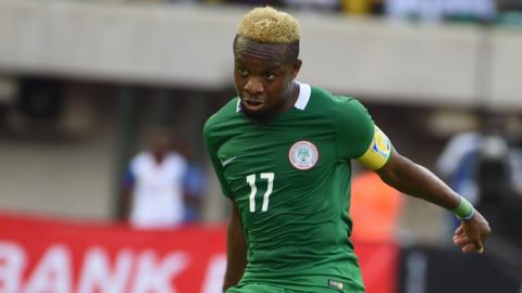 Ogenyi Onazi in action for Nigeria