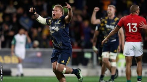 Siosiua Halanukonuka played in the Highlanders' win over the British & Irish Lions