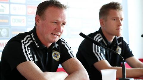 Northern Ireland manager Michael O'Neill and captain Steven Davis
