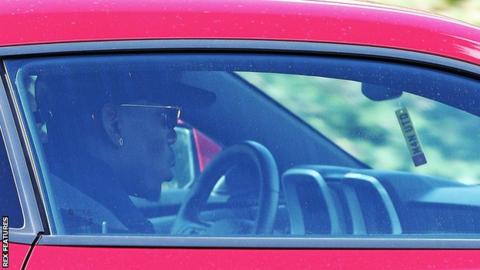 Paul Pogba arrives at Manchester United's training ground