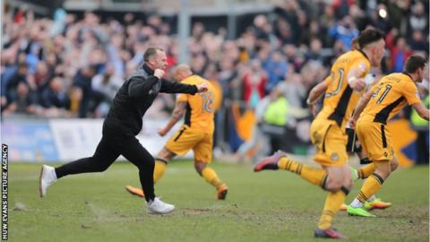 Newport County beat Notts County 2-1 on the last day of last season to avoid relegation