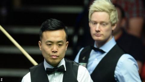 World Championship: Marcu Fu fights back to level with Neil Robertson