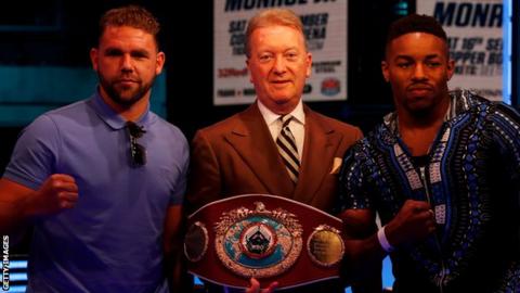 Billy Joe Saunders (left) has defended his WBO title only once since December 2015