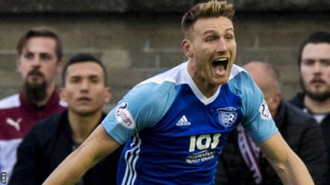 Rory McAllister scored twice for Peterhead
