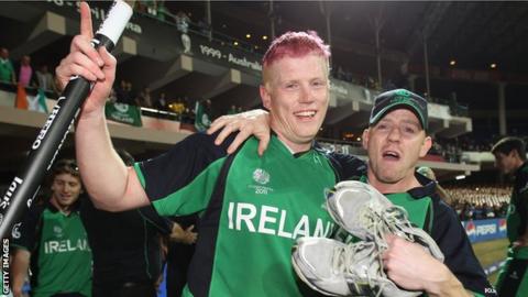 Ireland all-rounder Kevin O'Brien after his blistering century helped beat England in the 2011 World Cup