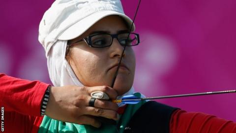 Iranian archer Zahra Nemati