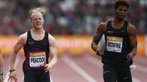 Jonnie Peacock and Richard Browne