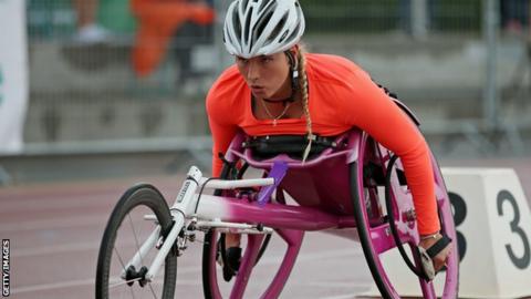 British wheelchair racer Sammi Kinghorn