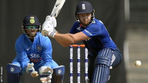 Jonny Bairstow in a warm-up one day cricket match