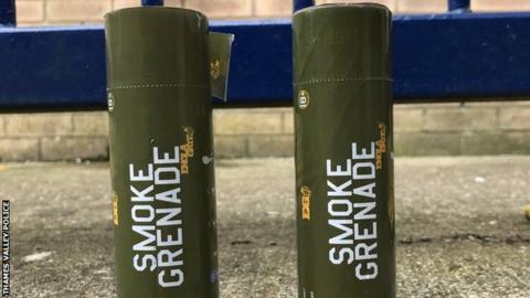 Smoke grenades seized by Thames Valley Police