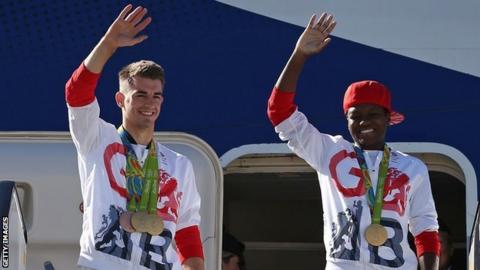 Max Whitlock (left) and Nicola Adams