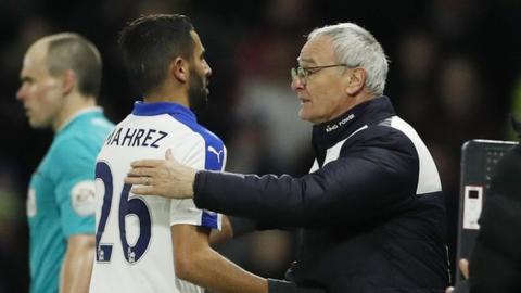 Riyad Mahrez and Claudio Ranieri