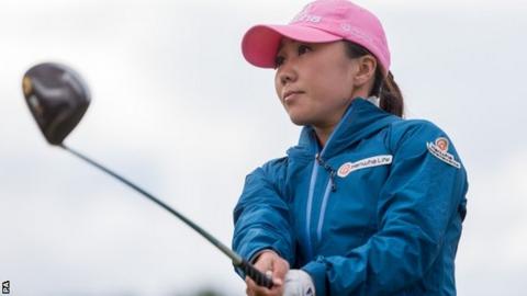 Kim In-kyung plays a drive during her third round