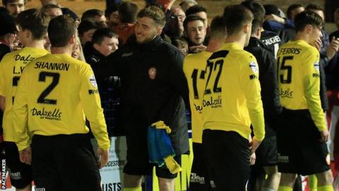 Portadown's fate was sealed by a 3-2 defeat by Ards
