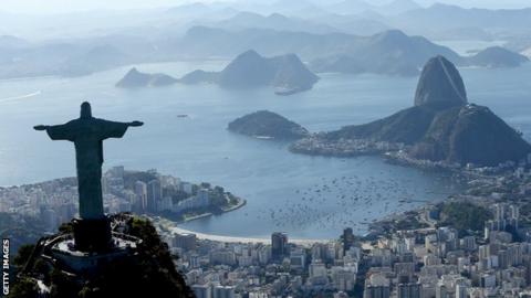 An aerial view of Rio