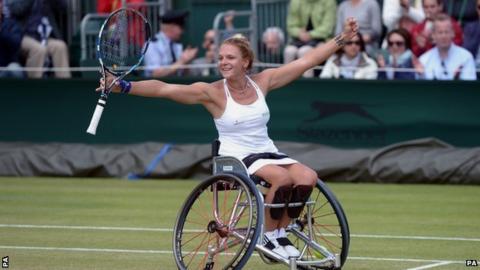 Jordanne celebrating her win