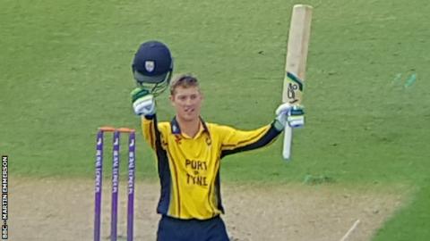 Keaton Jennings' century was his highest score in one-day cricket -and his first for Durham