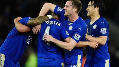 Leicester City celebrate a goal