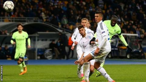 Yaya Toure scores against Kiev
