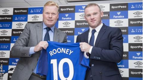 Rooney and manager Ronald Koeman addressed the media at Goodison Park