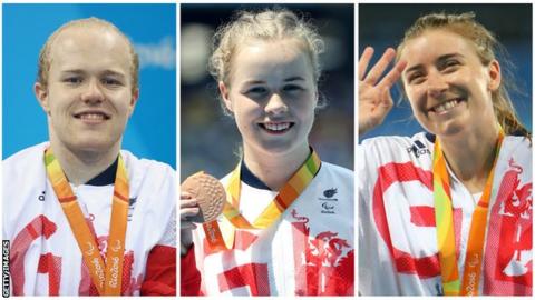 Andrew Mullen, Maria Lyle and Libby Clegg