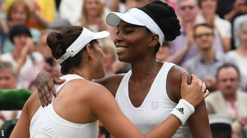 Venus Williams and Garbine Muguruza