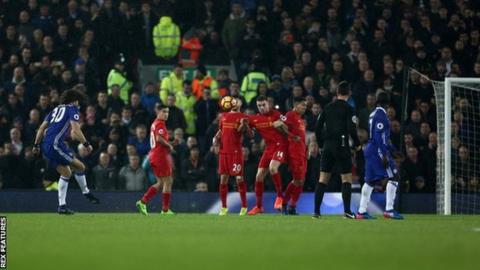 David Luiz scored his first Premier League goal for Chelsea since April 2013