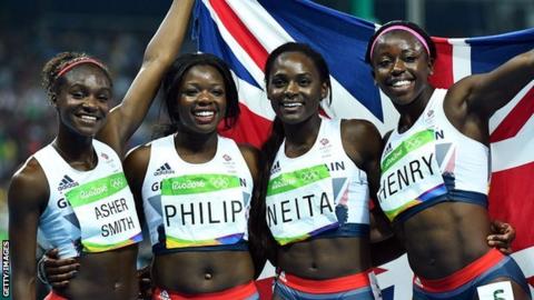 Great Britain's 4x100m women's relay