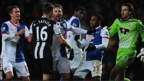 Tempers threatened to boil over in a heated game at Ewood Park