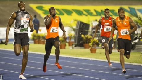 Usain Bolt and Yohan Blake