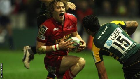 Liam Williams celebrates