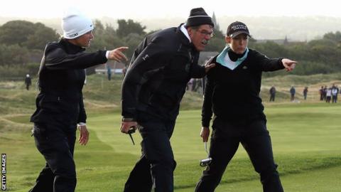 Suzann Pettersen, Jim Haley and Cristie Kerr