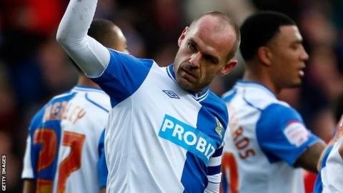 Danny Murphy celebrates opening the scoring at Ewood Park