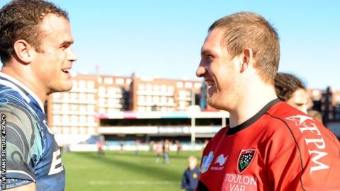 Jamie Roberts and Gethin Jenkins (right)