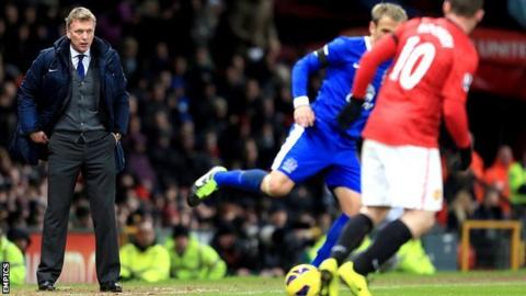 David Moyes watches a game at Old Trafford