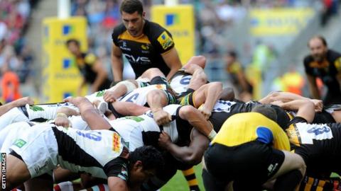 Wasps Harlequins scrum