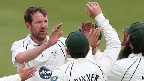 Alan Richardson mobbed by his team-mates . . . yet again