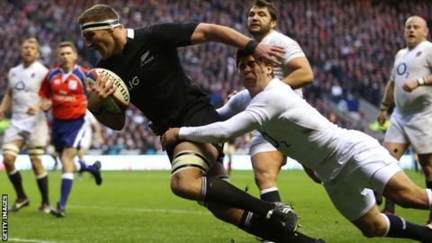 England v New Zealand at Twickenham in December 2012