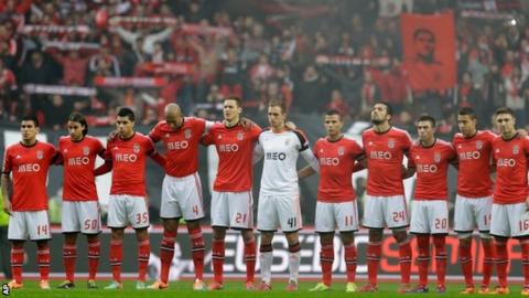 Benfica minutes silence for Eusebio