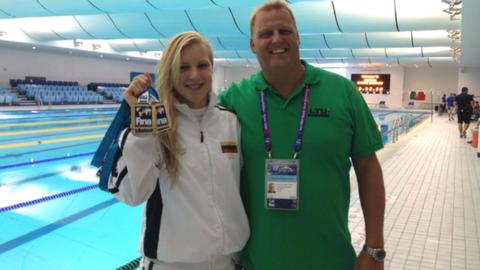 Ruta Meilutyte and John Rudd
