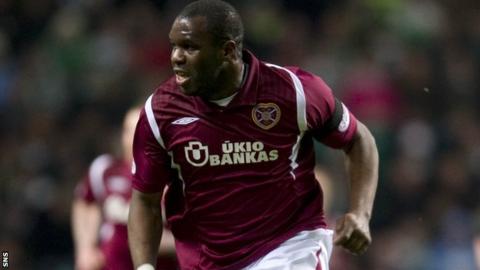 Christian Nade in action for Hearts
