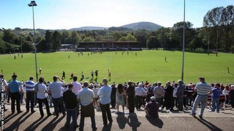 Fans watching Pontypool in action at Pontypool Park