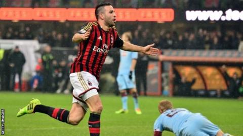 AC Milan's French defender Adil Rami