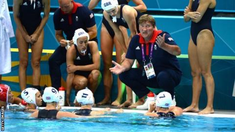 Team GB's water polo team at the London 2012 Olympics