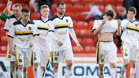 Dejected Dumbarton players