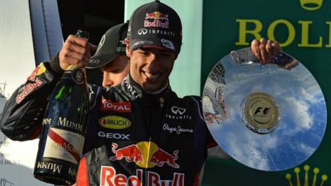 Red Bull's Daniel Ricciardo excluded from second place in Australia