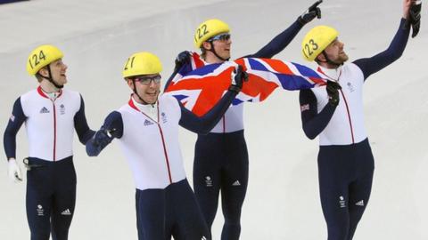 GB men win bronze in the 5000m relay