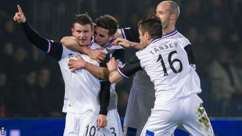 Inverness players celebrating